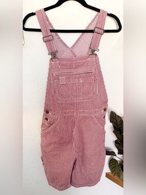 Duluth Gardening Short Overalls Railroad Stripe Rootstock Shortalls Utility XS